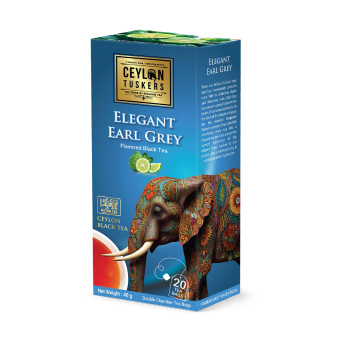 Elegant earl grey black tea flavored