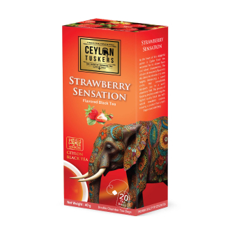 Strawberry sensation black tea flavored